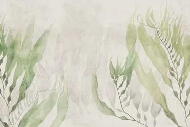 GIN2102AL - Verde | Carta da parati watercolor floreale - Col. 0002
